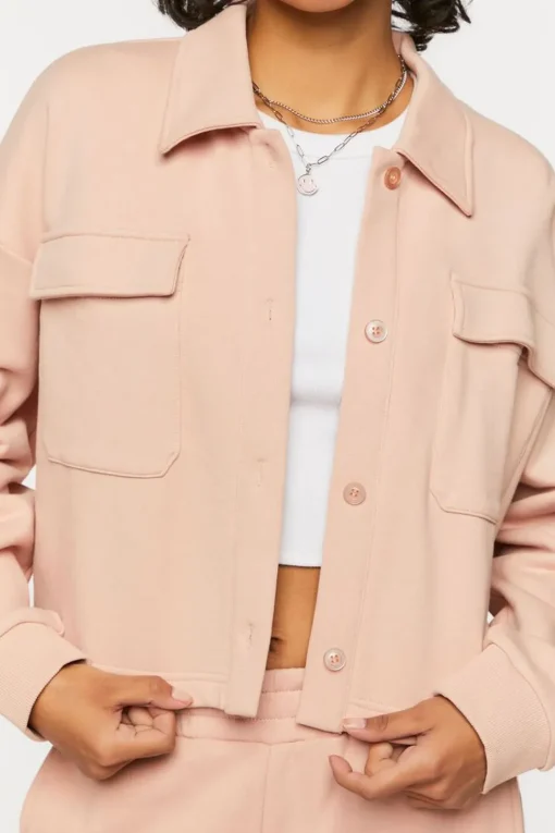 French Terry Cropped Jacket