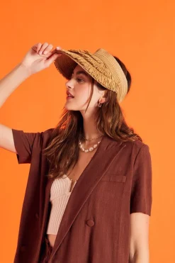 Fringe Straw Sun Visor