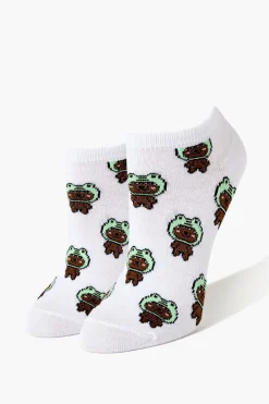 Frog Hat Bear Ankle Socks