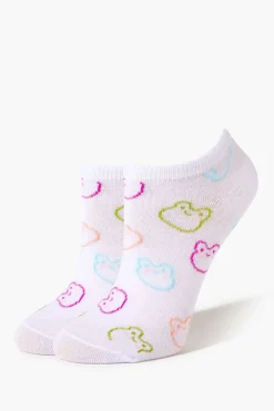 Frog Print Ankle Socks