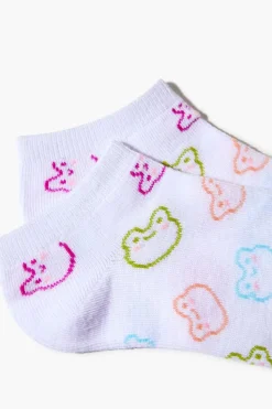 Frog Print Ankle Socks