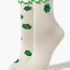 Frog Print Crew Sock Set - 2 Pack