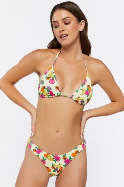 Fruit Print High-Leg Bikini Bottoms