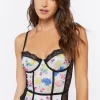 Fruit Print Lace Lingerie Bodysuit