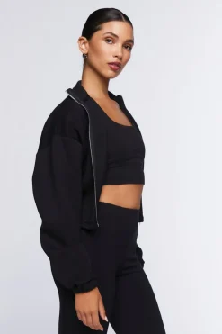 Funnel Neck Zip-Up Jacket