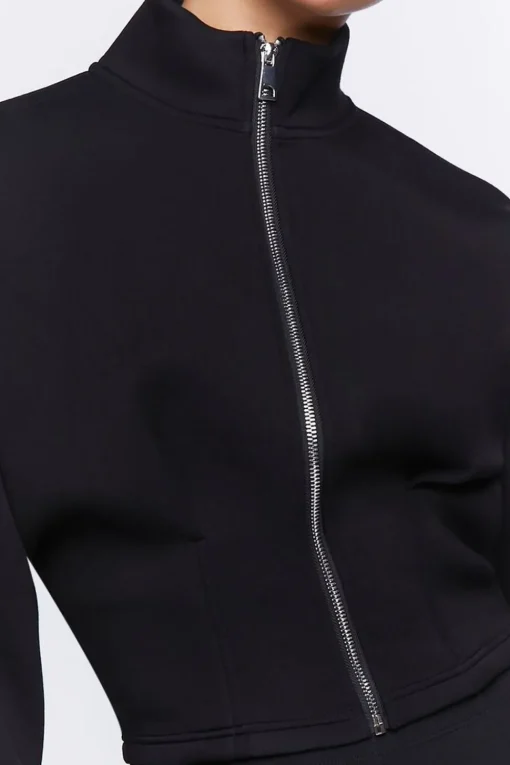 Funnel Neck Zip-Up Jacket