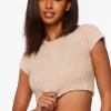 Fuzzy Cropped Lounge Tee