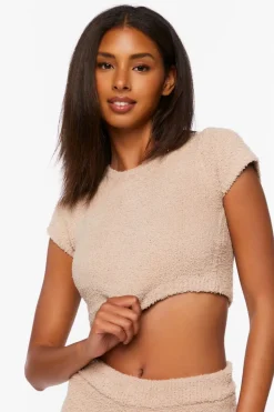 Fuzzy Cropped Lounge Tee