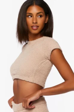 Fuzzy Cropped Lounge Tee
