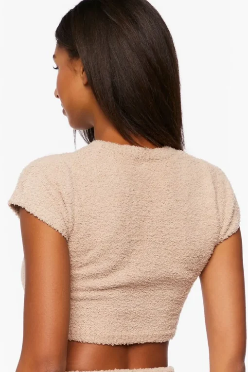 Fuzzy Cropped Lounge Tee