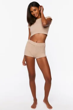Fuzzy Cropped Lounge Tee