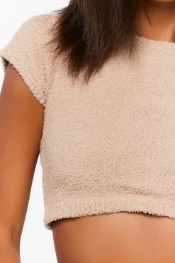 Fuzzy Cropped Lounge Tee