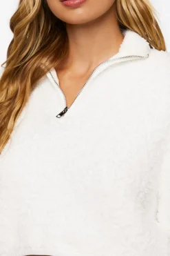 Fuzzy Half-Zip Sweater