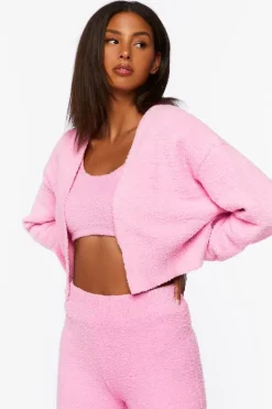 Fuzzy Knit Cardigan Sweater