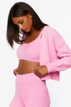 Fuzzy Knit Cardigan Sweater