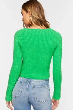 Fuzzy Knit Sweetheart Sweater