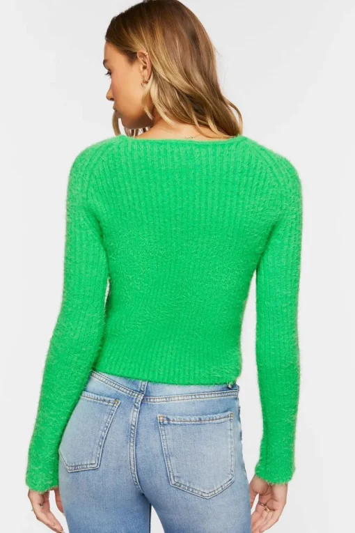 Fuzzy Knit Sweetheart Sweater