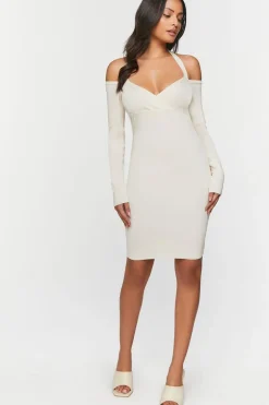 Gauze Surplice Halter Mini Dress