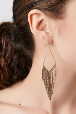 Geo Fringe Drop Earrings