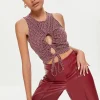 Geo Print Crop Top