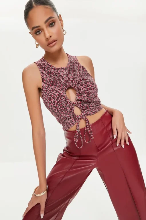 Geo Print Crop Top