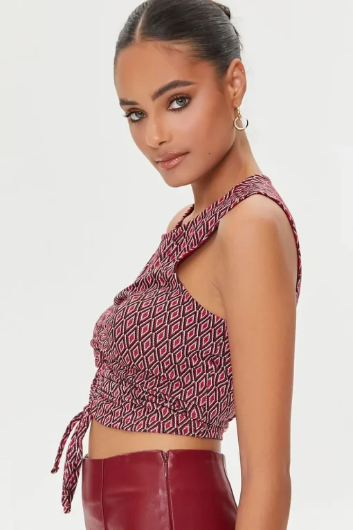 Geo Print Crop Top