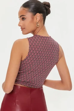 Geo Print Crop Top