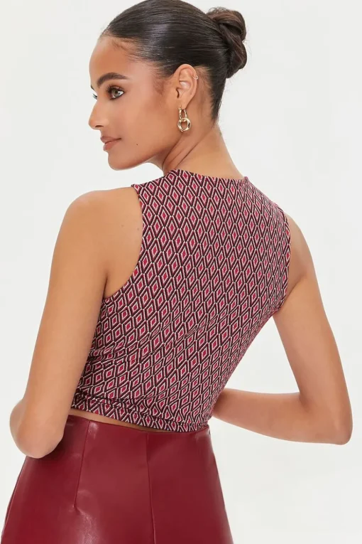 Geo Print Crop Top