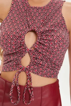 Geo Print Crop Top