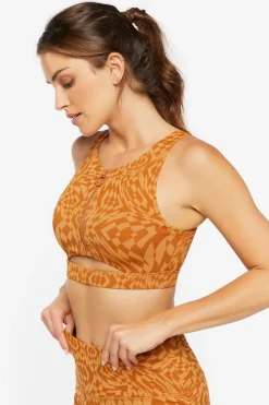 Geo Print Longline Sports Bra
