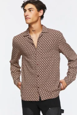 Geo Print Long-Sleeve Shirt