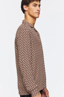 Geo Print Long-Sleeve Shirt