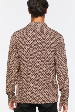 Geo Print Long-Sleeve Shirt