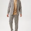 Geo Print Slim-Leg Pants
