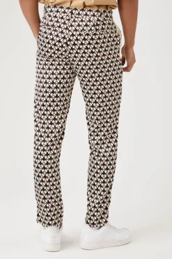 Geo Print Slim-Leg Pants