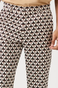 Geo Print Slim-Leg Pants