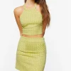 Geo Print Top & Mini Skirt Set