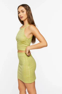 Geo Print Top & Mini Skirt Set