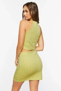 Geo Print Top & Mini Skirt Set
