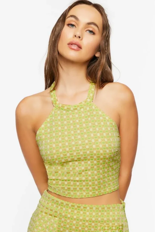 Geo Print Top & Mini Skirt Set