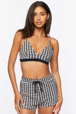 Gingham Crop Top & Shorts Set