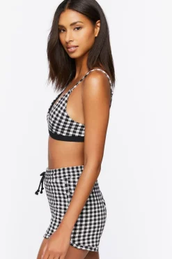 Gingham Crop Top & Shorts Set