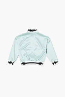 Girls Amour Varsity-Striped Zip-Up Jacket (Kids)