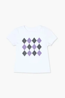Girls Argyle Graphic Tee (Kids)