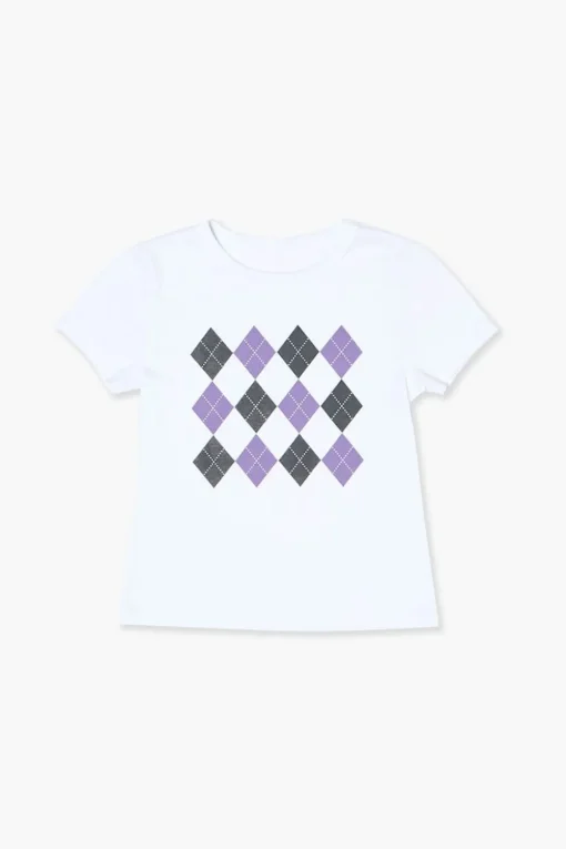 Girls Argyle Graphic Tee (Kids)