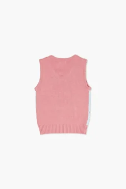 Girls Argyle Sweater Vest (Kids)