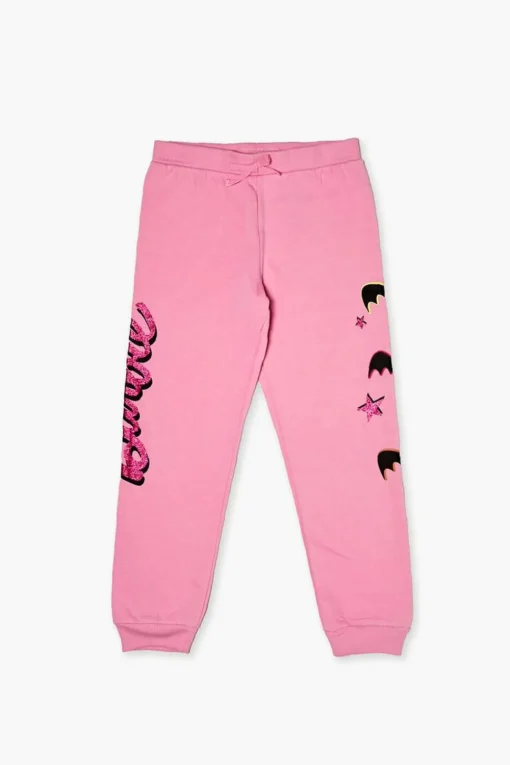 Girls Barbie Bat Graphic Joggers (Kids)