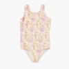 Girls Barbie® Floral One-Piece Swimsuit (Kids)