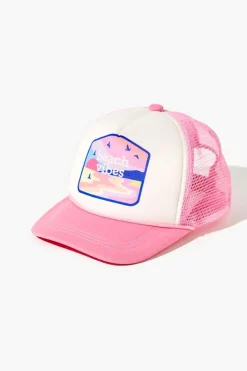 Girls Beach Vibes Graphic Trucker Hat (Kids)