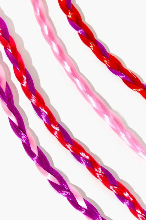 Girls Braided Hair Heart Snap Clip Set (Kids)